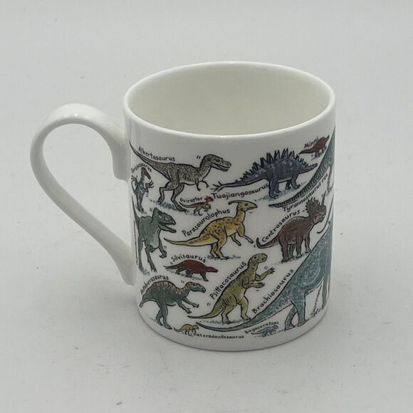 McLaggan Smith Dinosaurs Coffee Mug Picturemaps T Rex Bone China Tea Cup EUC - Picture 1 of 5
